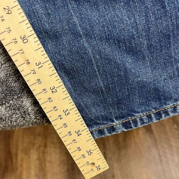 Diesel Safado Slim-Straight Blue Denim Distressed Jeans Button Fly 33X34(35X34.5 - Picture 14 of 15